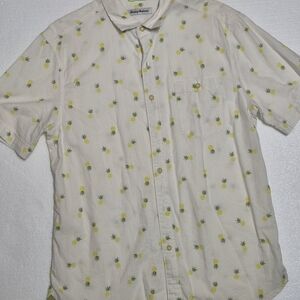 Tommy Bahama Men's Pineapple Print Shirt Short Sleeve Button Front Pocket SIZE M